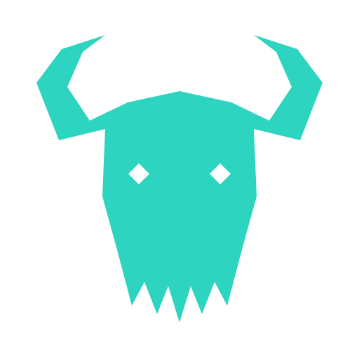 Yak Labs mark: a stylized yak head in teal
